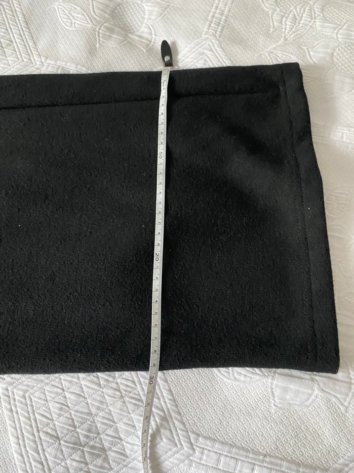 Kadın Siyah Midi Rahat Kesim Kumaş Pantolon - Görsel 4