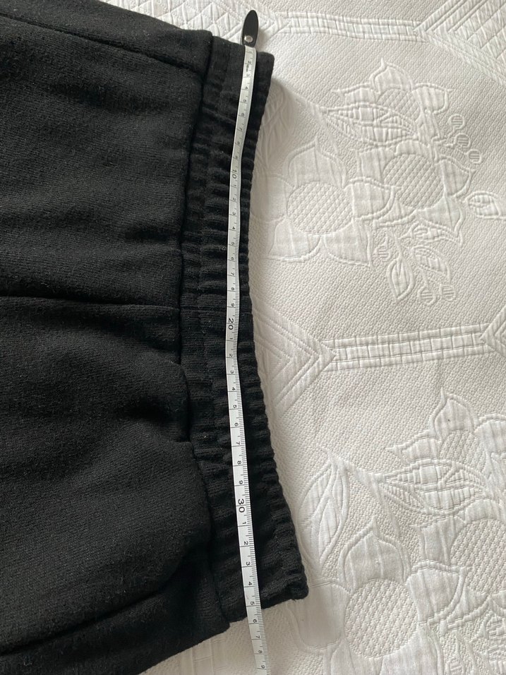 Kadın Siyah Midi Rahat Kesim Kumaş Pantolon - Görsel 3