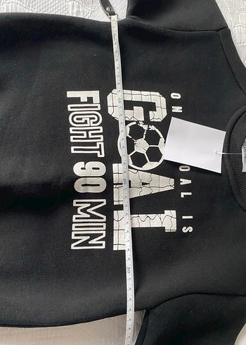 Siyah Erkek Çocuk Sweatshirt, Uzun Kollu, Velcro - Görsel 5