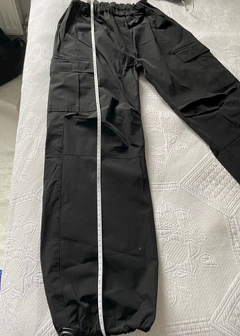Siyah  Rahat Kesim Kumaş Pantolon ölçüleri mevcut - Görsel 4