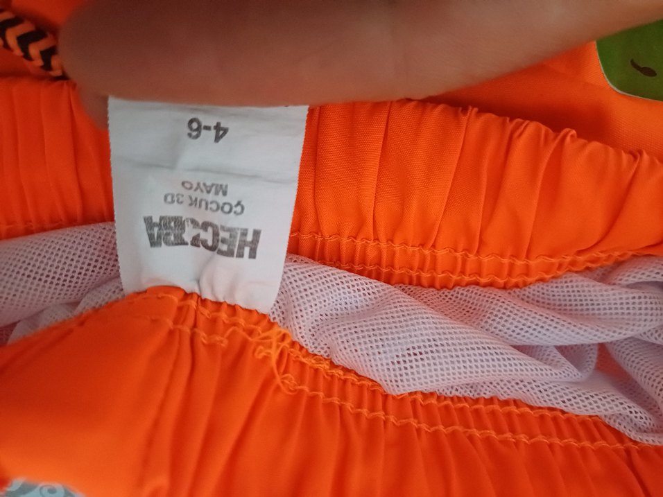 Turuncu Baskılı Erkek Çocuk Mayo Şortu - Görsel 4