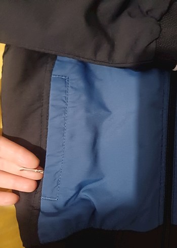 Erkek Çocuk Mavi Fermuarlı Sweatshirt eşofman takım. - Görsel 2