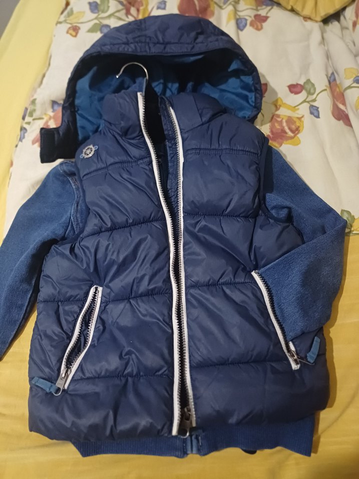 Kapüşonlu Koyu Mavi Erkek Çocuk yelek Mont Marka hm - Görsel 2