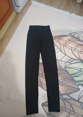 Kadın Siyah Kumaş likralı tayt - Görsel 3