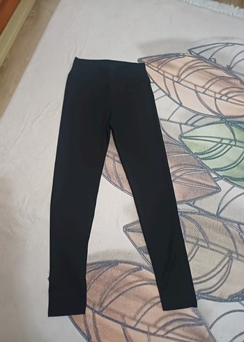 Kadın Siyah Kumaş likralı tayt - Görsel 4