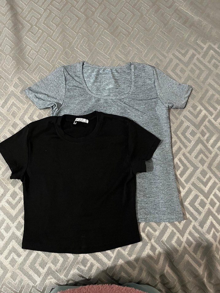 Kız Çocuk Lacivert Kısa Kollu Tişört - Görsel 2