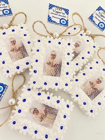 Papatya çerçeve kokulutaş bebek hediyelik magnet