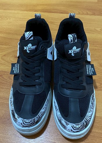 Diğer Xtreet Siyah Beyaz Marbel Sneaker