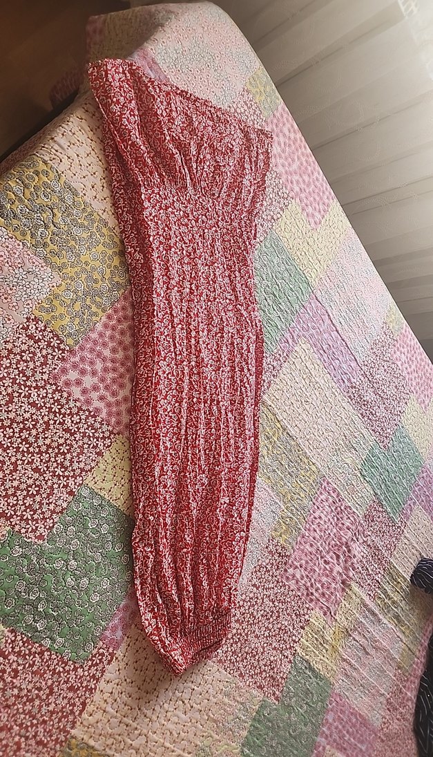 Pembe Bağlamalı Uzun Bohem  Etek - Görsel 2