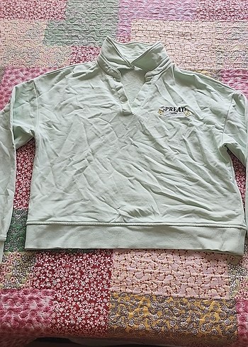 Colin's su yeşili Kadın Boğazlı Sweatshirt