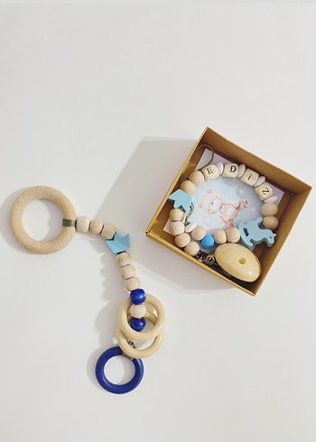 Ahşap Diş Kaşıyıcı ve Çıngırak Seti - Görsel 3