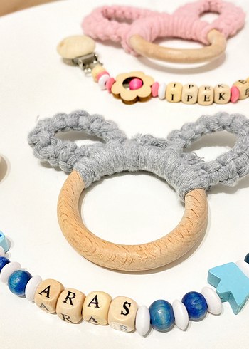 Ahşap Diş Kaşıyıcı ve Çıngırak Seti - Görsel 4