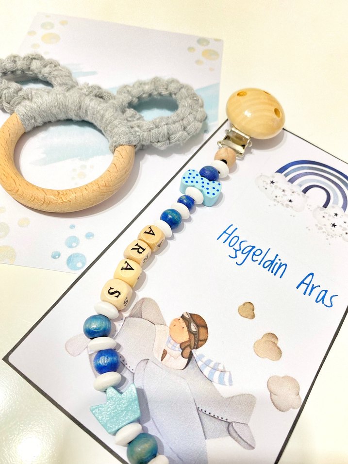 Ahşap Diş Kaşıyıcı ve Çıngırak Seti - Görsel 2