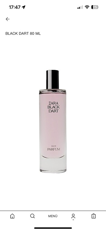 Zara black dart parfüm 2 adet