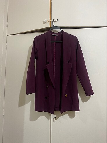 Patlıcan moru blazer