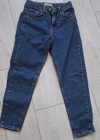 Zara Kadın Mavi Denim Regular Fit Midi Jean