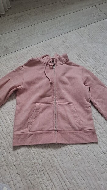 H&m marka gül kurusu kapüşonlu