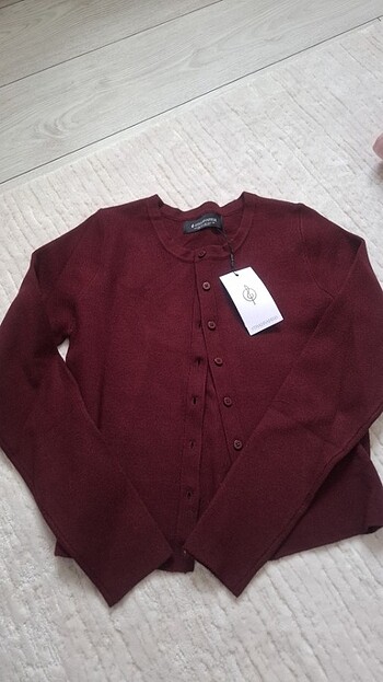 Stradivarius bordo kadın hırka