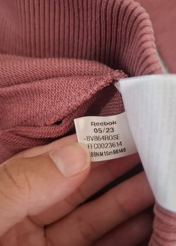 xs Beden orijinal reebok maka kadın gül kurusu sweatshirt