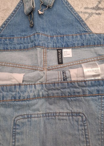 H&M kadın Mavi Denim Tulum
