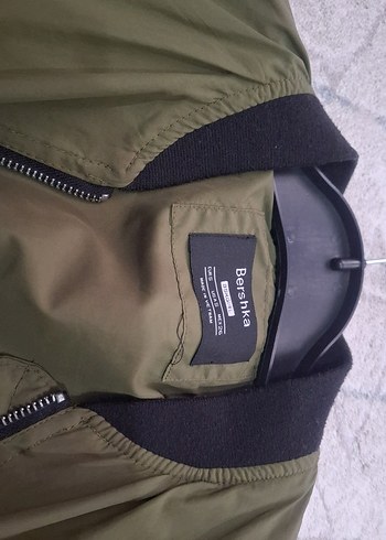 s Beden yeşil Renk Kadın Haki Fermuarlı Street Style Ceket