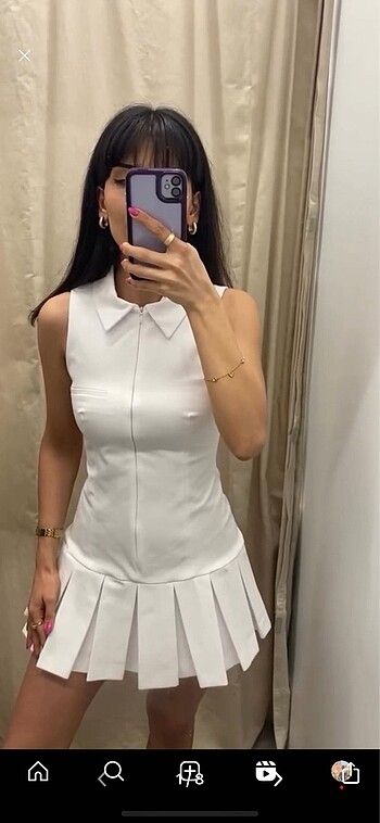 Zara tulum elbise pileli