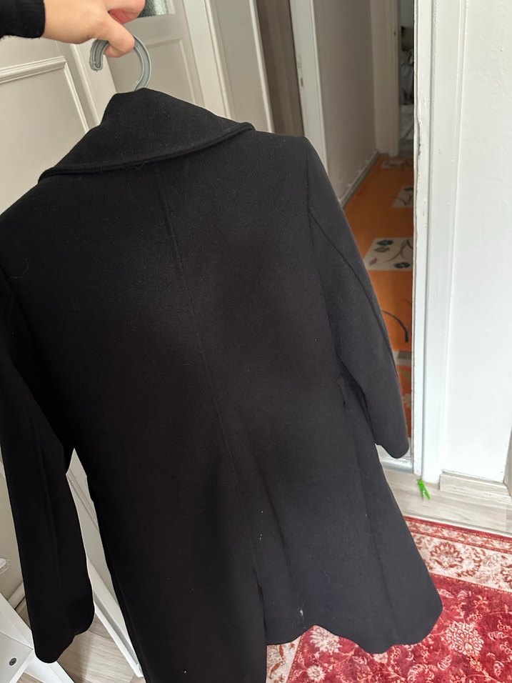 Siyah Klasik Kadın Kaban - Görsel 2