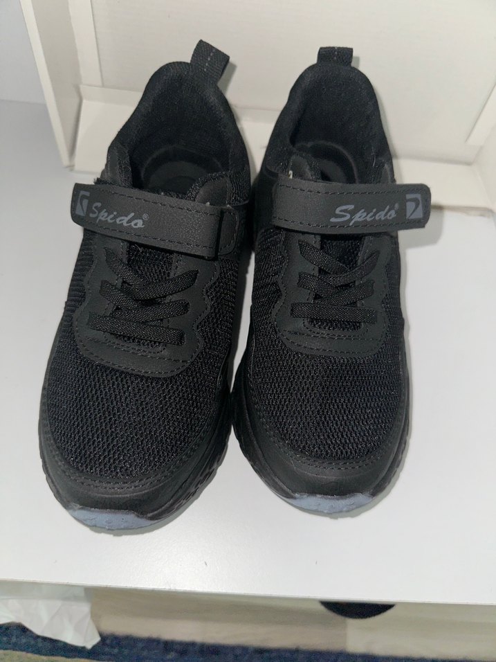 Siyah Erkek Çocuk Spor Ayakkabı Velcro - Görsel 2