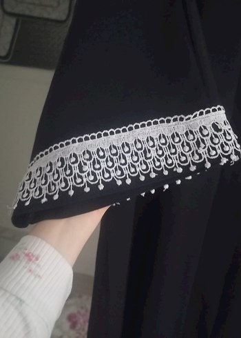 Armine Siyah Uzun Kadın Abaya ferace