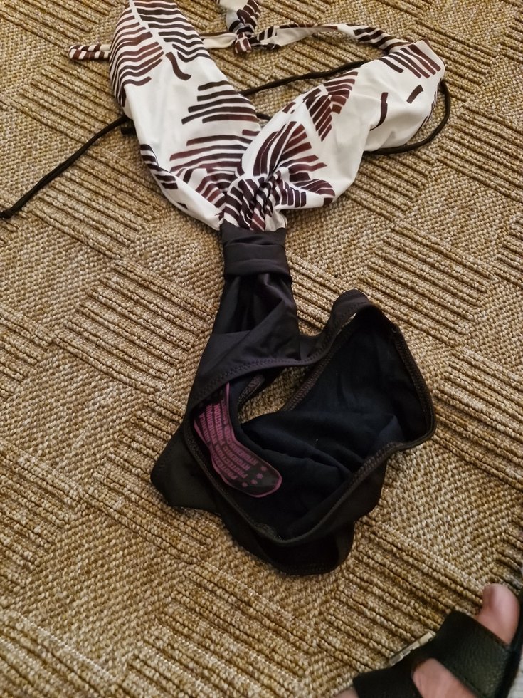 Kadın Zebra Desenli Askılı Kemerli Monokini - Görsel 3