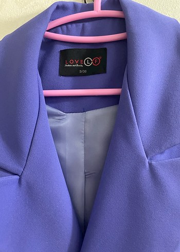 s Beden Mor Düğmeli Kolsuz Midi Kadın Blazer