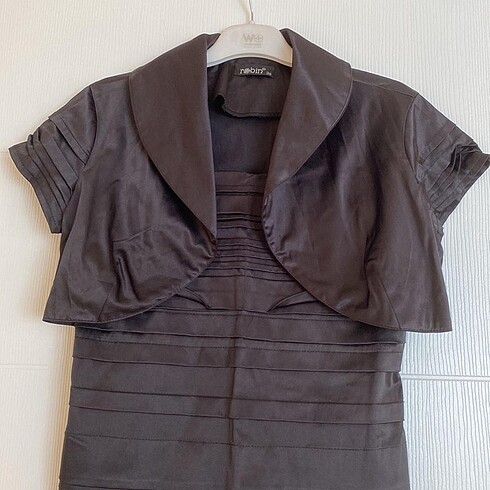 Askılı boleralı kısa abiye - Görsel 8