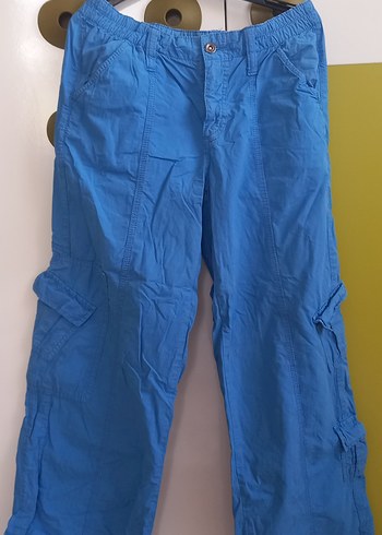 Kadın Mavi Kargo Pantolon