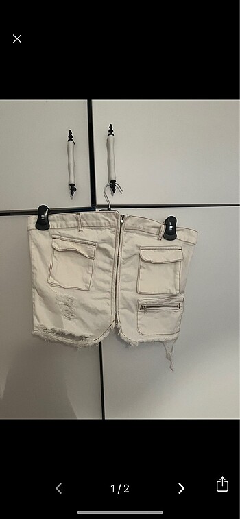 Straplez jean Crop