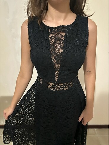 Dantelli elbise - Görsel 5