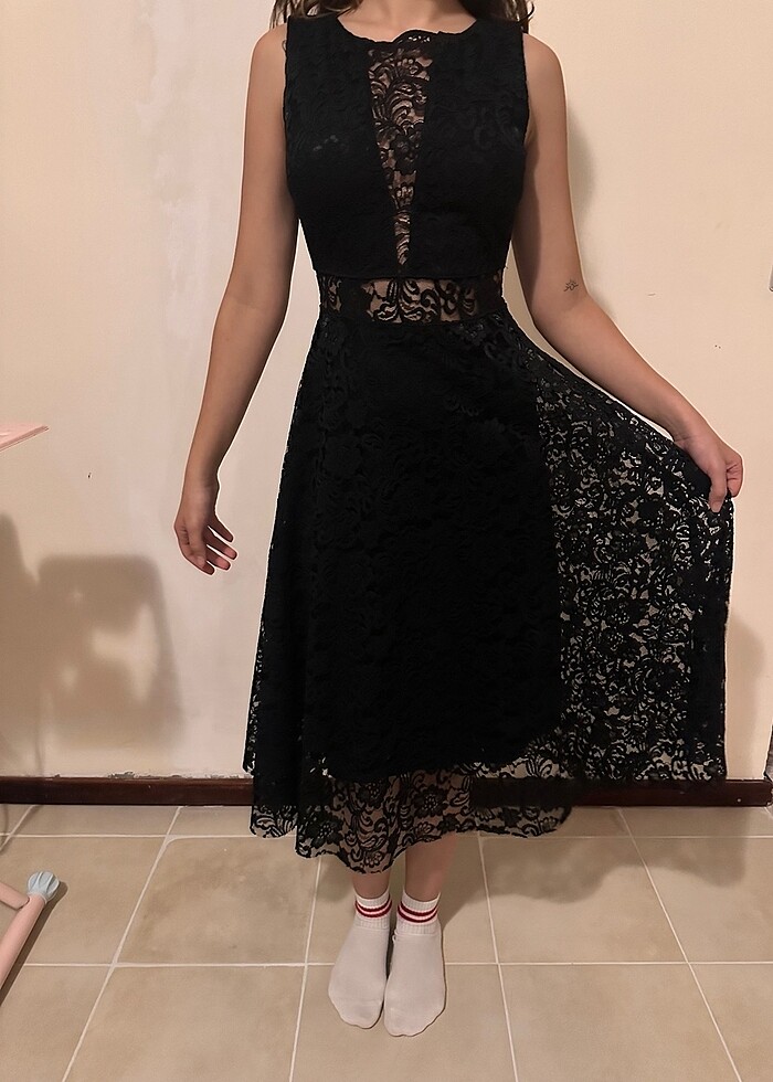 Dantelli elbise - Görsel 2