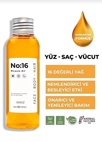 Sinoz Bakım Yağı No:16
