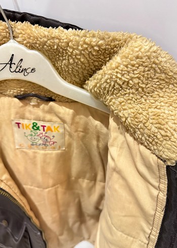 Kürklü Kahverengi Deri Erkek Çocuk Mont - Görsel 6