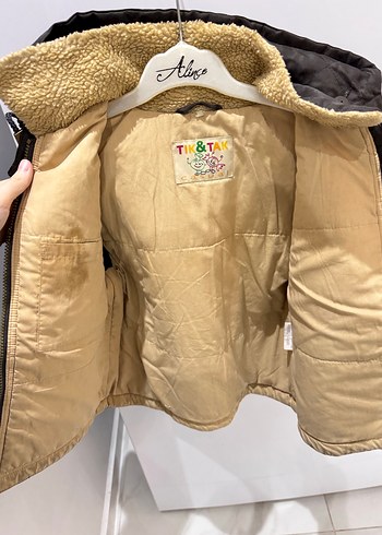 Kürklü Kahverengi Deri Erkek Çocuk Mont - Görsel 4