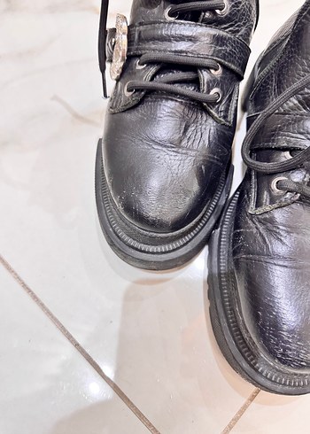 Hakiki deri kadın bot çizme kalın taban tokalı ŞIK - Görsel 4