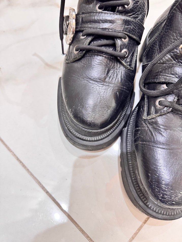 Hakiki deri kadın bot çizme kalın taban tokalı ŞIK - Görsel 4