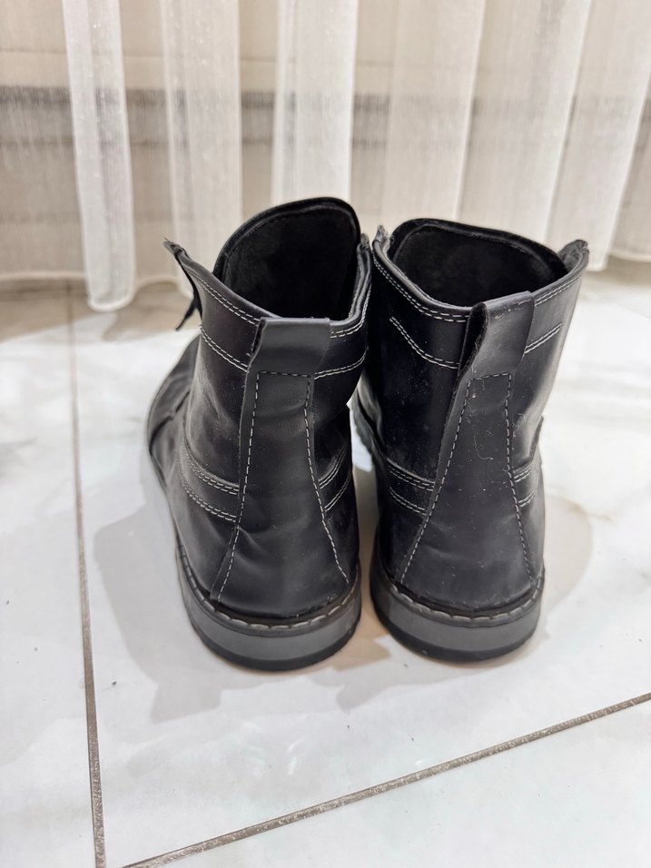 Deri Erkek Bot Çizme Siyah - Görsel 2