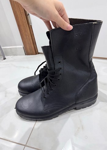 Siyah Deri Erkek Bot Çizme - Görsel 3