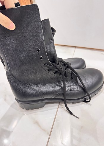 Siyah Deri Erkek Bot Çizme - Görsel 5