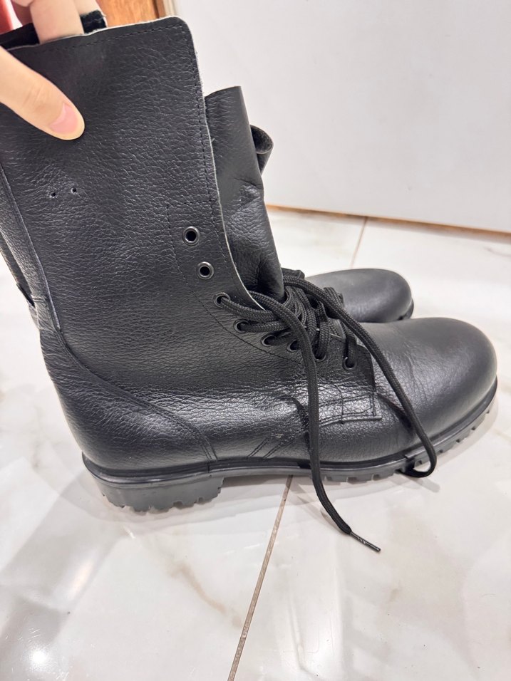 Siyah Deri Erkek Bot Çizme - Görsel 5