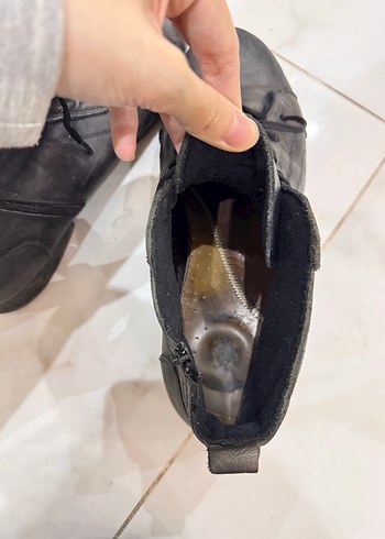 Siyah Ortopedi Hakiki Deri Erkek Bot - Görsel 3