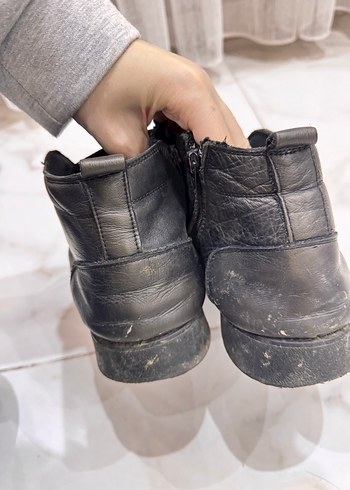 Siyah Ortopedi Hakiki Deri Erkek Bot - Görsel 5