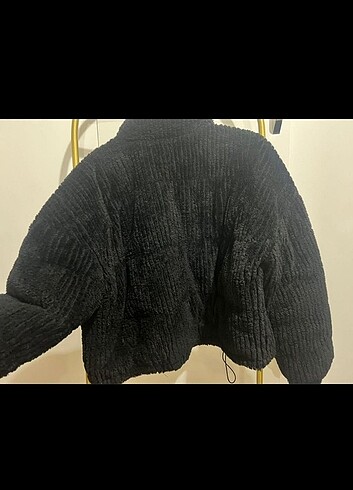 xl Beden Siyah peluş pull and Bear mont