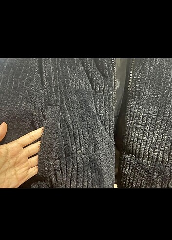 xl Beden siyah Renk Siyah peluş pull and Bear mont