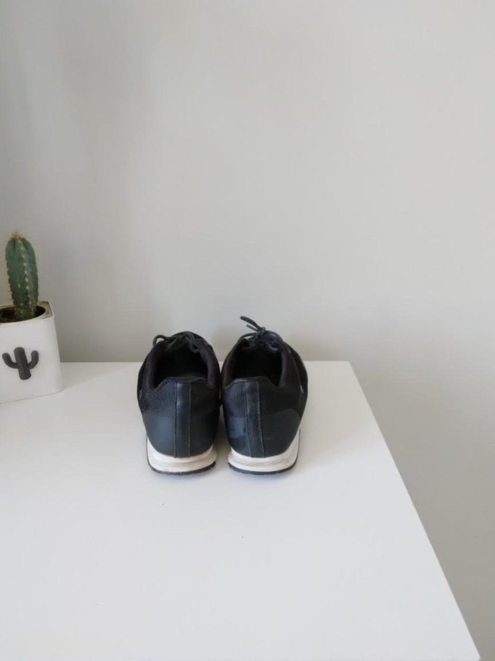 Siyah Erkek Spor Ayakkabı Velcro Detaylı - Görsel 2